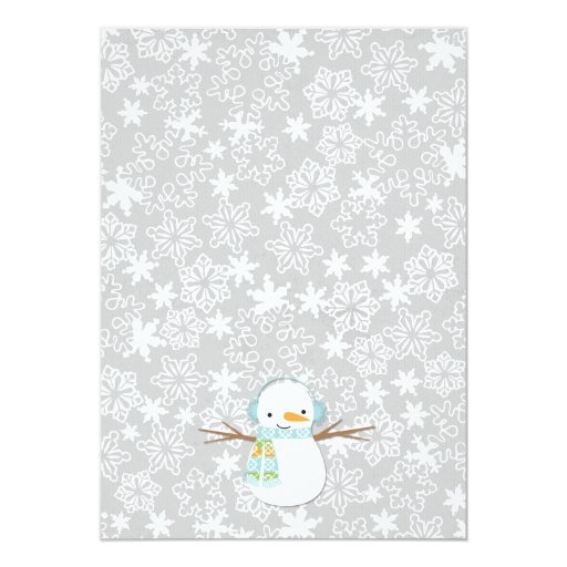 Winter Snowman Boy Baby Shower invitation