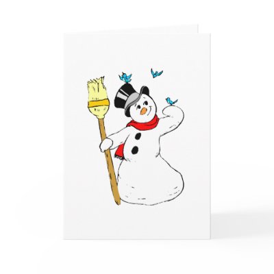 Winter Snowman Card by deleas