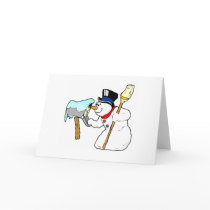 Winter Snowman cards by deleas Winter Snowman cards