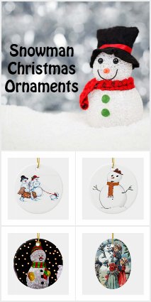 Winter Snowman Christmas Ornaments