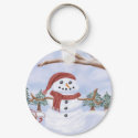 Winter Snowman Key Chain keychains by LuraDee Winter Snowman Key Chain keychains