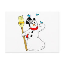 Winter Snowman postcards