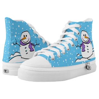 Winter Snowman Printed Shoes