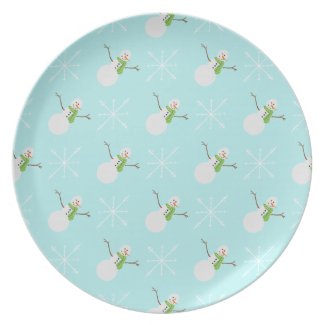 Winter Snowmen Plate