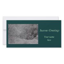 Winter snowscape photo card