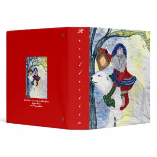Winter Solistice, Father Christmas Avery Binder binder