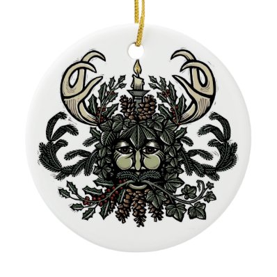 Winter Solstice Green Man Tree Ornament