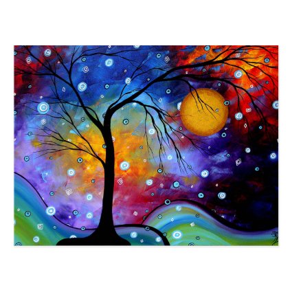 Winter Sparkle Circle of Life MADART Painting Post Card