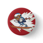 Winter Sports Alpine Skiing Flair Button