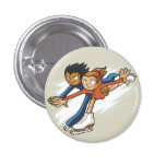 Winter Sports Figure Skaters Flair Button buttons