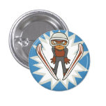 Winter Sports Ski Jumper Flair Pinback buttons