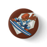 Winter Sports Snowboarder Flair Button buttons