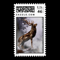 Winter Stag Stamp stamps