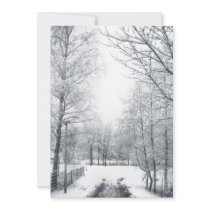 Winter starts here invitations