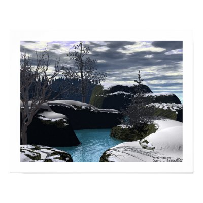 Winter Stream Poster by DavidBradshaw