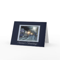 Winter Street Scene Holiday Greeting Cards