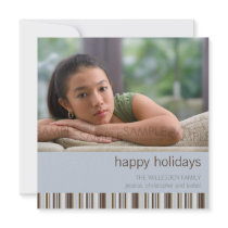 Winter Stripes :: Christmas Photo Card / Invite invitations