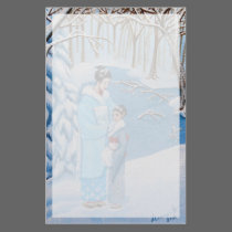 "Winter Stroll" stationery by mareen "Winter Stroll" stationery