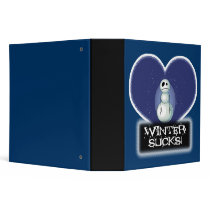 Winter Sucks Emo Snowman Notebook binders