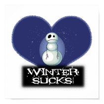 winter sucks emo snowman posters
