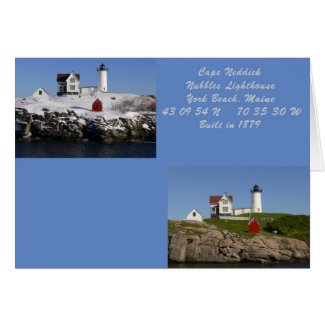 Winter &amp; Summer Nubbles Lighthouse Card