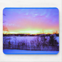 winter sunrise mousepad