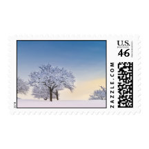 Winter sunrise postage stamps
