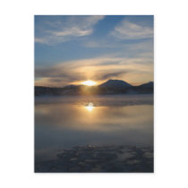 Winter Sunset in Aleknagik postcards