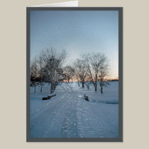 Winter Sunset in Hunt Country, Virginia cards by BaetzStudios Winter Sunset in Hunt Country, Virginia cards
