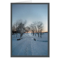 Winter Sunset in Hunt Country, Virginia cards