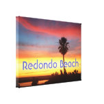 Winter sunset in Redondo Beach, CA Gallery Wrapped Canvas