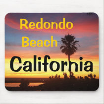 Winter sunset in Redondo Beach, CA Mousepad mousepads