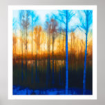 Winter Sunset on Lake Siljan posters
