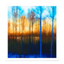 Winter Sunset on Lake Siljan posters