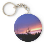 Winter Sunset over Strathspey Keychain