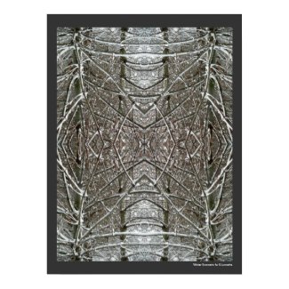 Winter Symmetry Abstract Art Poster Print print