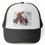 Winter Teddy Brothers with pup hats