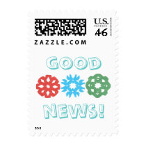 Winter themed "good news" stamp