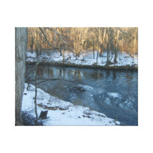Winter Time on the Nashua River Stretched Canvas Prints