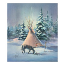 WINTER TIPI by SHARON SHARPE posters