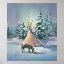 WINTER TIPI by SHARON SHARPE Print