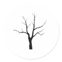 Winter Tree Black and White Set stickers