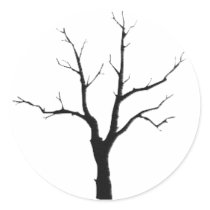 Winter Tree Black and White Set stickers