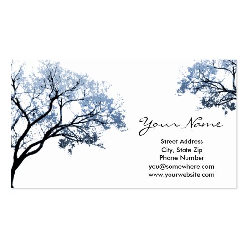 Winter Tree Business Cards (front side)