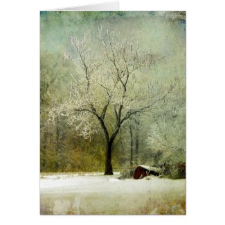 Winter Tree Grunge card