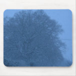 Winter Tree in Blue Mouse Pad