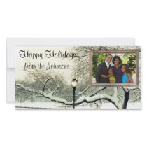 winter tree personalized photo card