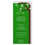 Winter Tree Snowflake Wedding Reception Menus Rack Card Design
