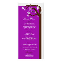 Winter Tree Snowflake Wedding Reception Menus Custom Rack Card