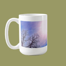 Winter Trees & A Cold Sun Seasonal Nature Art mugs